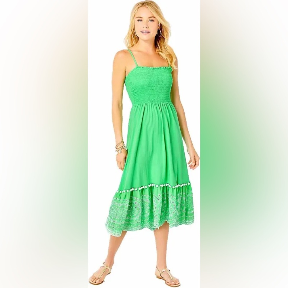 Lilly Pulitzer Modesto Dress smocked midi